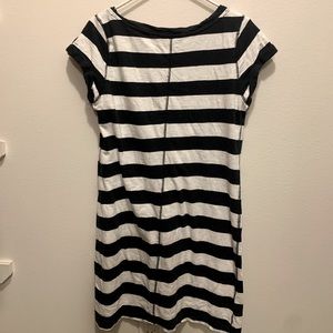 Dark navy and white striped jersey dress - Banana Republic Large